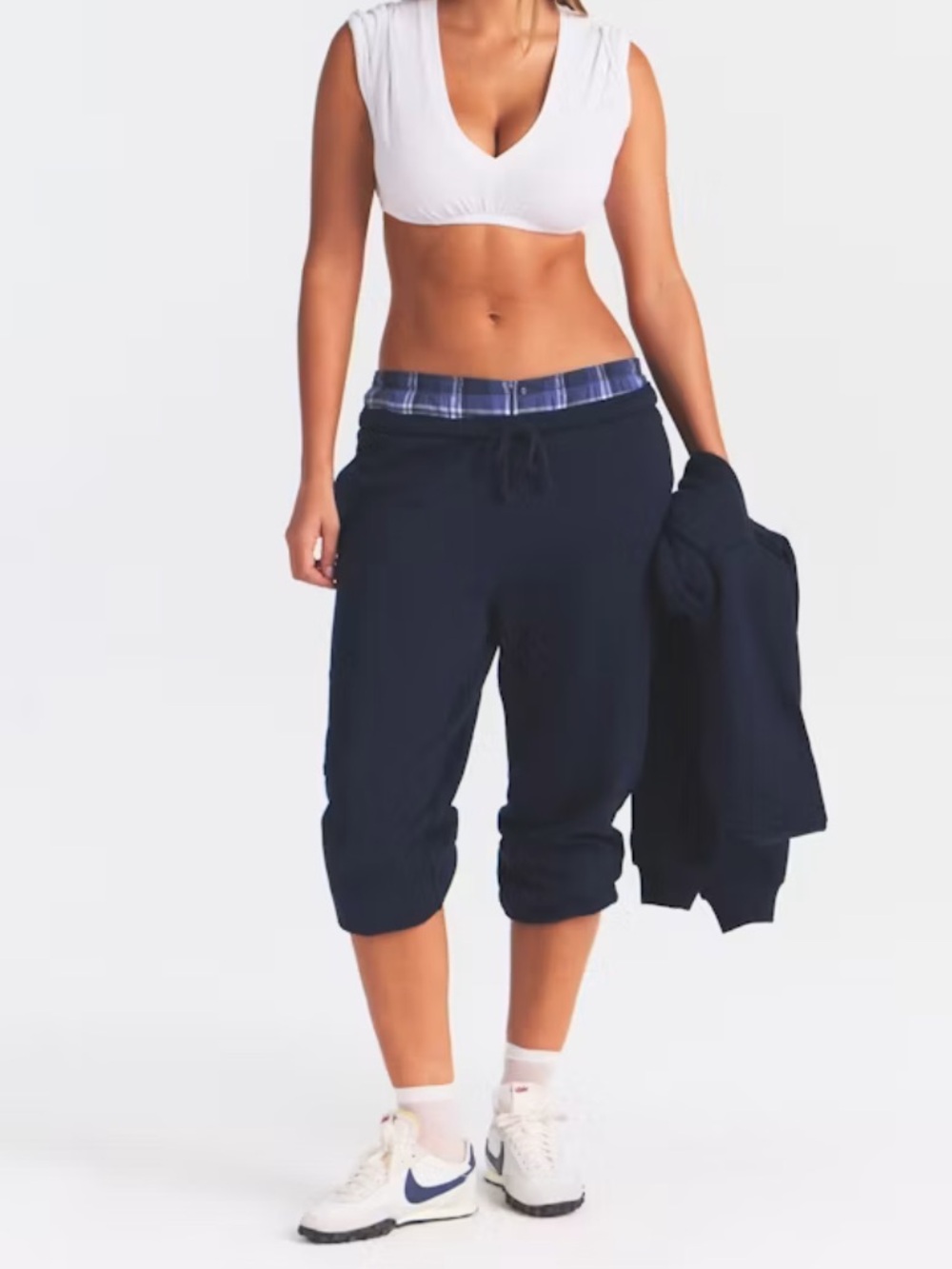 Skims Cotton Fleece Classic Jogger Navy Blue Women’s Medium